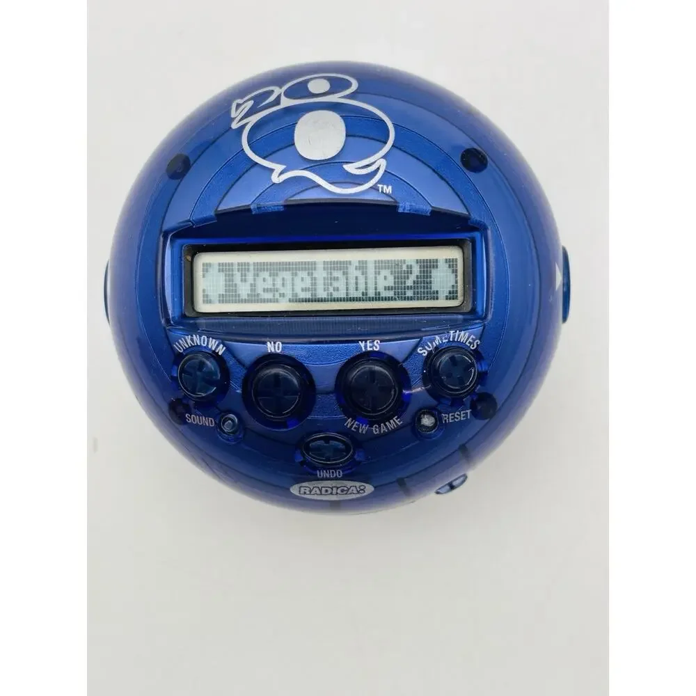 RADICA Handheld Game 20Q Battery Operated Blue 20 Questions 2009 Tested Works